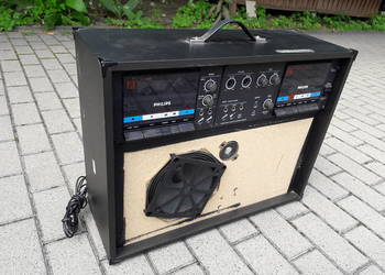 Przenośny wzmacniacz Philips z magnetofonami i pogłosem karaoke gitara