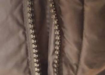 Płaszcz zimowy czarny kaptur z futerkiem