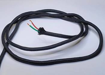 Kabel, przewód w oplocie 2 x 0,25 _stary telefon, słuchawki ...
