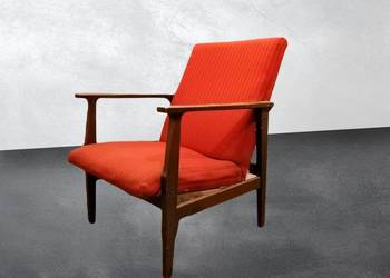 Polskie fotele tapicerowane WB-14, design PRL, lata 70
