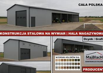 A153-Popielaty Garaż Blaszany Dwuspadowy |Wiata |Hala |Magazyn  - Maj-Blach
