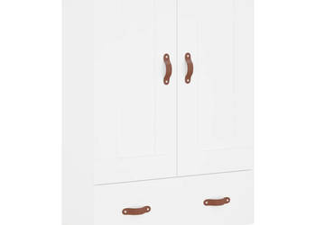 Wysoka szafka biała 695x31x115 cm materiał drewnopochodny WM-830292