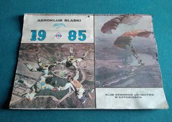 Stary kalendarz lotniczy 1985 Aeroklub śląski zabytek PRL