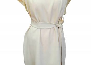 Sukienka z paskiem Zwężana ku dołowi Krótszy przód rozm 44 biust 112 cm