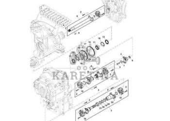John Deere 9470RX - Przegub uniwersalny RE40113 (Przekładnia Power Shift)