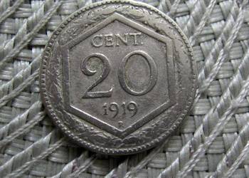 Włochy 20 Centesimi 1919r