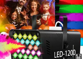 Wytwornica mgły z 24 kolorowymi efektami świetlnymi LED - 1200 W dymiarka