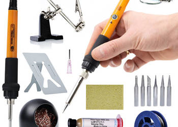Lutownica Precyzyjna 60W z Wyświetlaczem – 180–500 °C | Zestaw 14w1