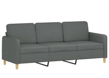 vidaXL Sofa 3-osobowa, ciemnoszara, 180 cm(SKU:359487)