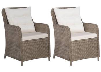 vidaXL Krzesła ogrodowe z poduszkami, 2 szt.,(SKU:44148)