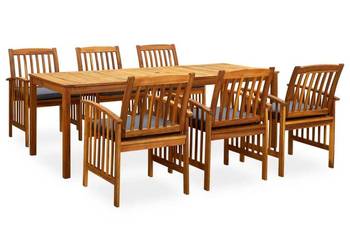 vidaXL 7-cz. zestaw mebli ogrodowych z poduszkami(SKU:3058092)