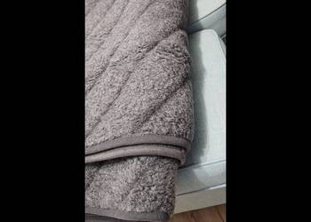 Koc wełniany lama alpaka silver pasy 140x200 Nowy z alpaki