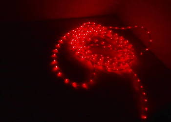 LED wąż świetlny 10 m – czerwony, do dekoracji zewnętrznych i wewnętrznych