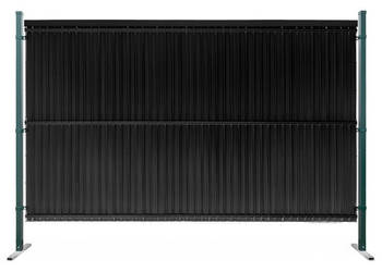 Listwy ogrodzeniowe pionowe wąskie 44-62mm 173x250cm RD04 Czarny
