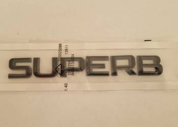 NOWY emblemat SUPERB czarny klejany znaczek