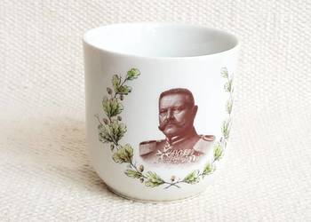 Filiżanka porcelanowa Prusy feldmarszałek von Hindenburga KPM Wałbrzych
