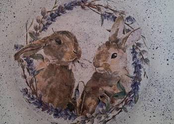 Handmade, talerz dekoracyjny szklany, sprzedam.