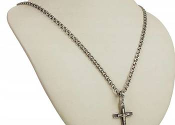 Krzyżyk na łańcuszku srebro k. XX w. Ukraina (K95) Krzyżyk na łańcuszku srebro k. XX w. Ukraina (K95)