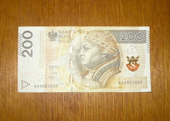 Banknot 200 zł seria AA 2015 r.