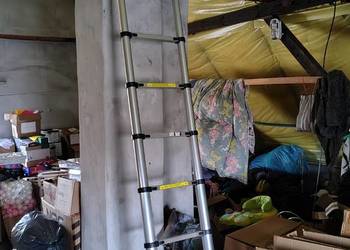 Drabina teleskopowa 3,2m podnóżek haki