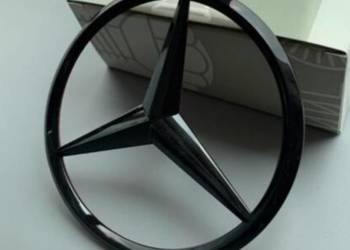 NOWA gwiazda emblemat klejany Mercedes czarny połysk znaczek
