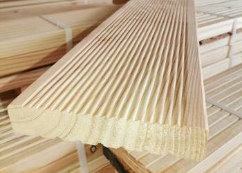 Deska tarasowa ryflowanan modrzew czterostronnie gładka tarasowa