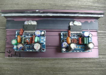 Wzmacniacz moduł 2x60W na TDA 7294 z radiatorem niski.