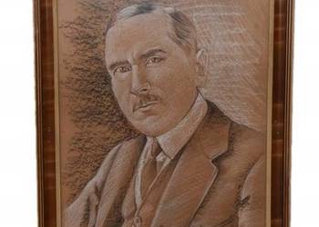 Wojciech Kossak 1934 - Portret Roman Dmowski - Polski Obraz Patriotyczny