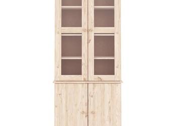 vidaXL Witryna ALTA, 77x35x186,5 cm, lite drewno sosnowe(SKU:353949)