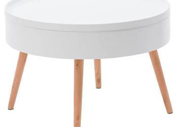 Stolik kawowy okrągły ze schowkiem 60 cm ModernHome