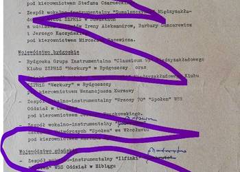 Arch Program z Przeglądu Amat. Zespołów Muz1974 Bydgoszcz