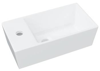 vidaXL Umywalka, biała, 48x25x15 cm, ceramiczna(SKU:242570)