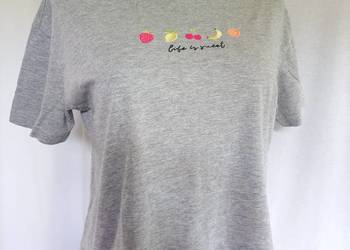 Koszulka krótka T-shirt szara r. L bawełna NOWE