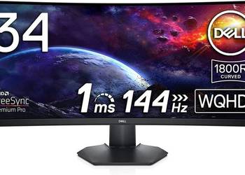 Monitor Dell S3422DWG UltraWide 144hz 34" zakrzywiony 3440x1440 21:9