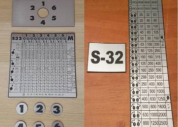 Tokarka TOS S32 Tabliczka Tabliczki Tabela Gwintów