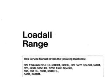 JCB 520 520HL 520M 525 525B 530 530HL 530B 540B 540BM instrukcja napraw