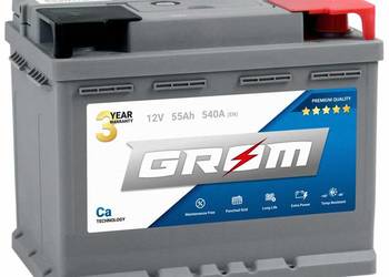 Akumulator GROM Premium 55Ah 540A Hallera 4