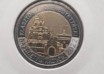5 zł Klasztor pobenedyktyński na Krzyżu 2022 r.-UNC 5 zł Klasztor pobenedyktyński na Krzyżu 2022 r.-UNC