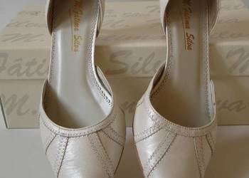 M.Fatima Silva 36 kremowo białe szpilki