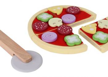 Zabawka drewniana pizza do krojenia dla dzieci