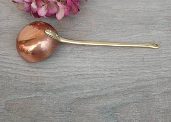 Mała miedziana chochla miedziana chochelka do sosu