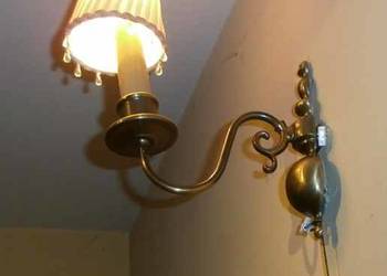 Mosiężne Lampy Ścienne - Świece, Kinkiety Vintage Retro.