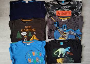 Zestaw 6 bluzek t-shirtów 134 z długim rękawem bluzka bluzeczka dla chłopca