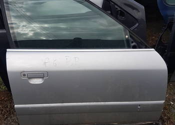 AUDI 100 C4 A61995 1994 DRZWI PRAWE PRZOD SREBRNE SZYBA LISTWA