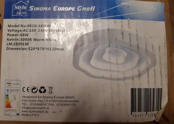 Nowy Plafon Lampa LED - 52x47 cm - 68 W