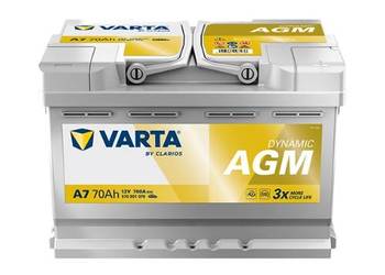 AKUMULATOR 70Ah 760A Varta Silver AGM A7 E39 PŁOCK CHOPINA 1 DARMOWY DOWÓZ
