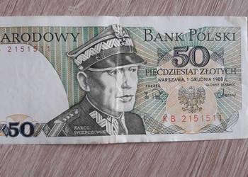 50 złotych 1 XII 1988 r seria KB #2