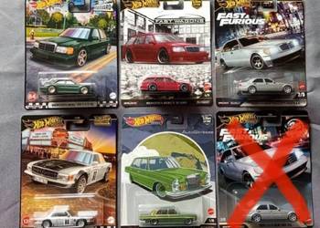 Hot Wheels 5 x Premium Mercedes-Benz AMG ,500 SEL,300 Sel ,190 E ,stan BDB