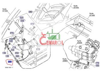 Linka tylny tuz m6060, m7060, m8560, m9960