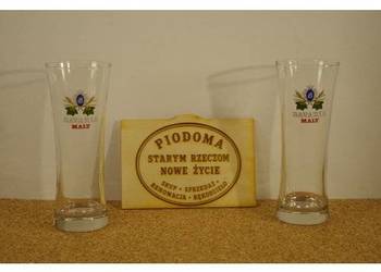 Komplet 2 szklanek Bavaria Malt – szkło reklamowe do piwa
